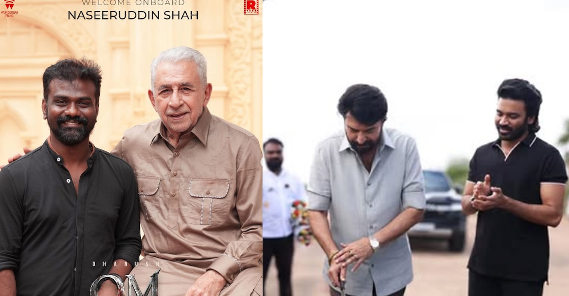 Mammootty and Naseeruddin Shah are reuniting after 32 years. Photos: Instagram/rajkumarperiasamy
