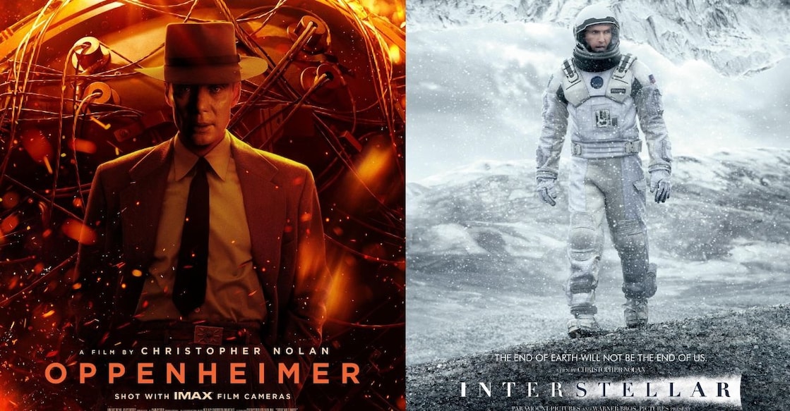 Posters of 'Oppenheimer', 'Interstellar'. Photo: IMDb