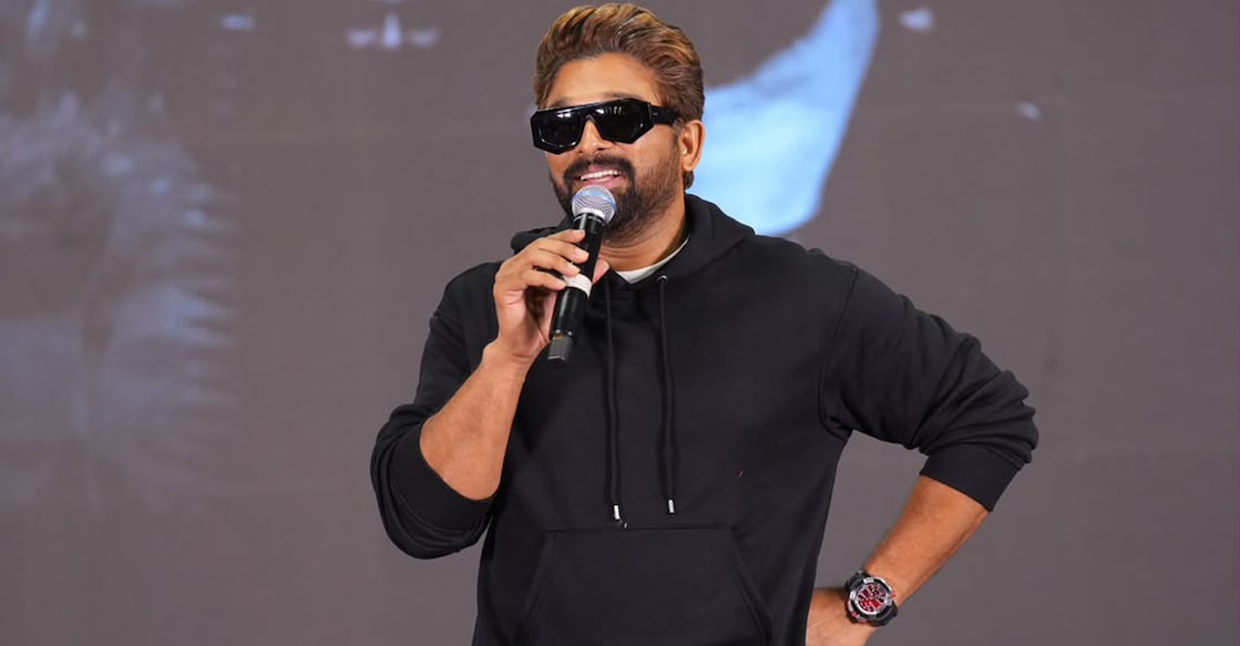 Allu Arjun at the fans' meet. Photo: Special arrangement