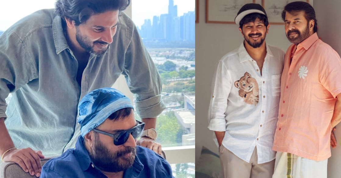 Mammootty with Dulquer Salmaan. Photos: Instagram/ mammootty, mammoottykampany