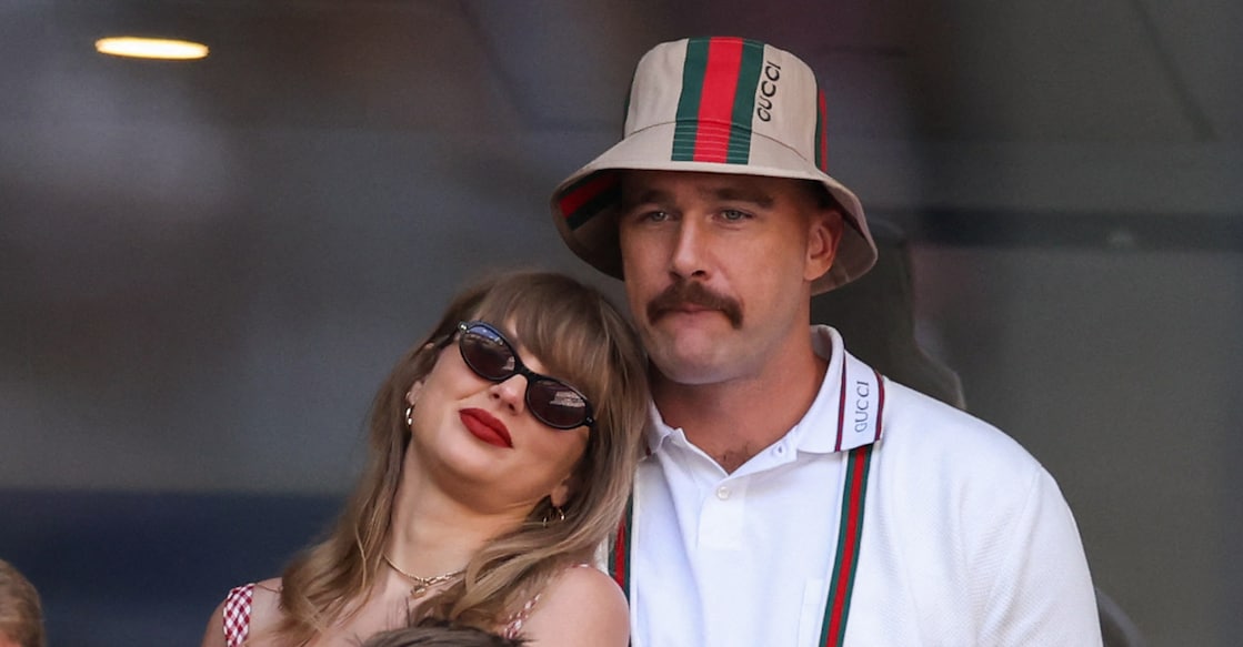 US musician Taylor Swift and US NFL football player Travis Kelce. File photo: AFP