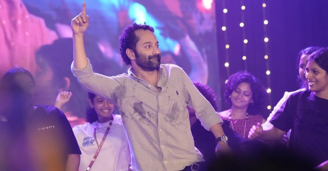 Fahadh Faasil at St Teresa's College in Kochi. Photo: Special arrangement