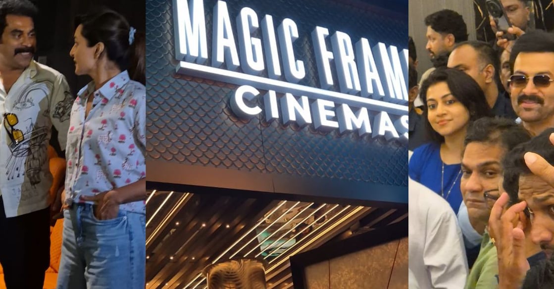 Celebs attend the launch of the Magic Frames theatre complex in Kakkanad. Photos: Onmanorama