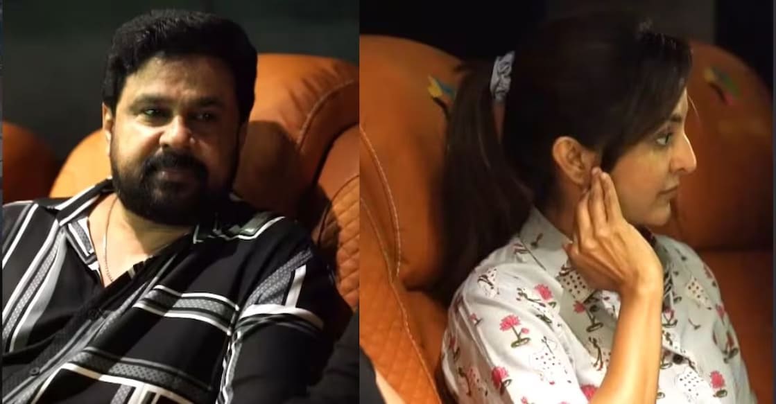 Dileep and Manju. Photo: Instagram/@magicframescinemas