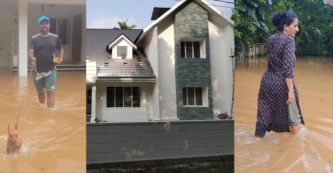 Prasanth Alexander and his wife Sheeba outside their home in Malappally. Photos: Instagram (screengrab)/ sheebaprasanth