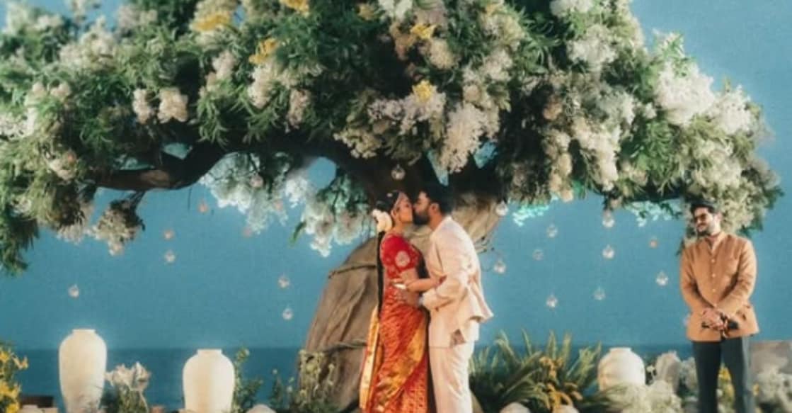 Dulquer Salmaan at the wedding ceremony. Photo: Instagram/ ahaana_krishna