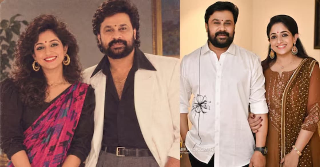 Dileep and Kavya Madhavan. Photo: Instagram/@kavyamadhavanofficial