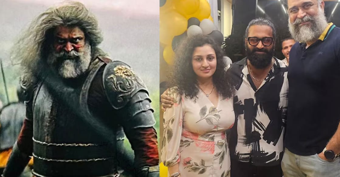 Hariprashanth with Rishab and wife Pragathi. Photo: Instagram