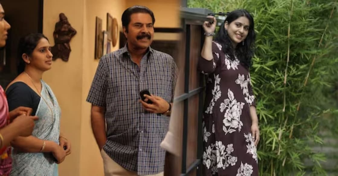 Sindhu Krishnan with Mammootty in Kalamkaval. Photo: Instagram