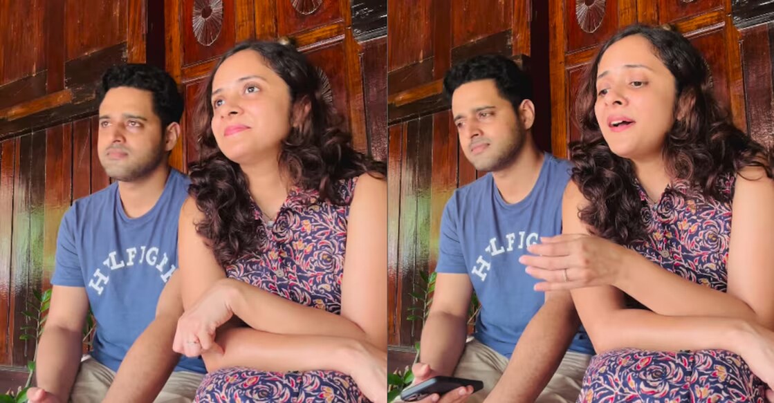 Anju Joseph and her husband. Photo: Instagram