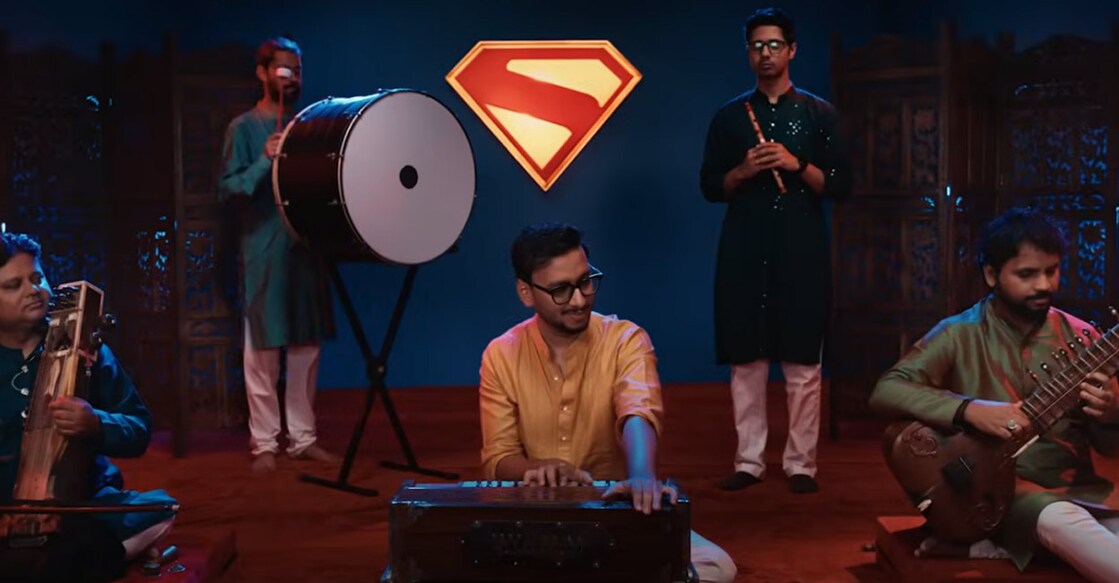 Warner Bros. released a two-minute Superman theme music track featuring Indian instruments ahead of the film's release. Photo: Warner Bros. / www.youtube.com