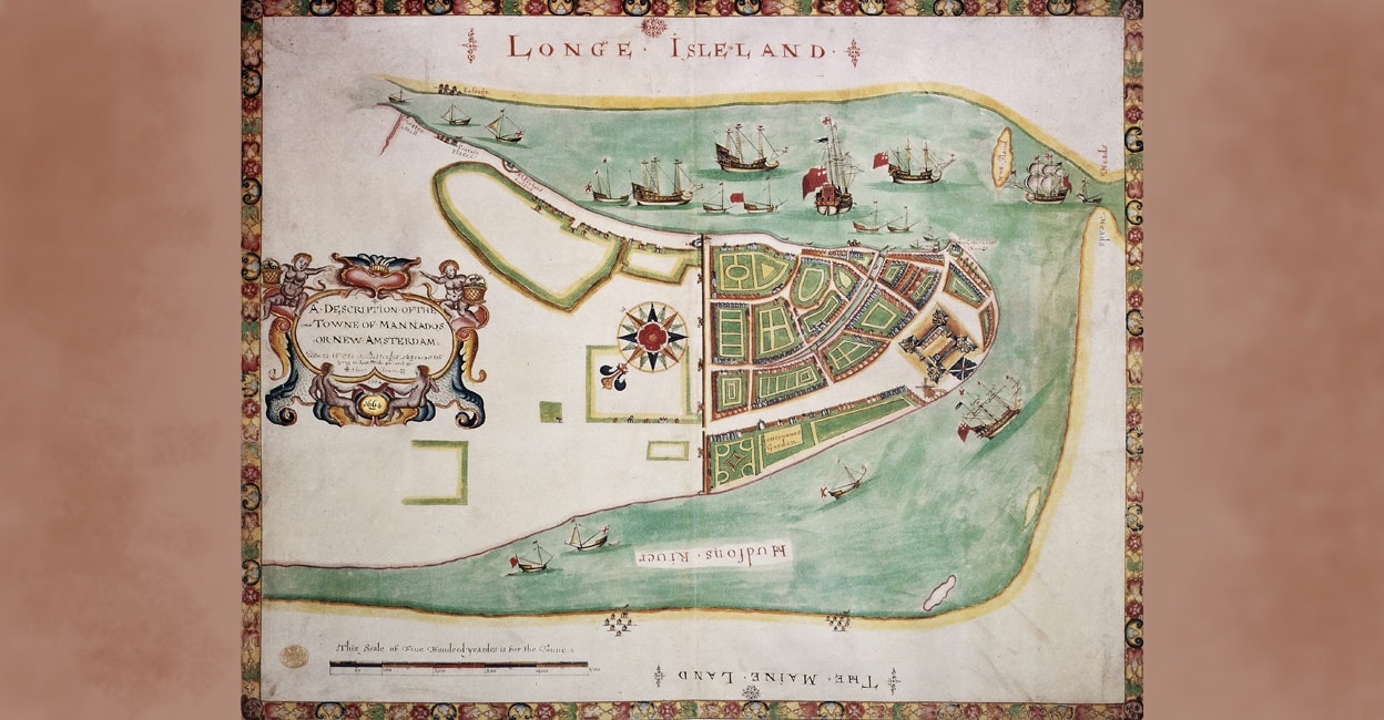 New York old map New York old map. By unknown author, published 1664. Photo: Shutterstock/Marzolino