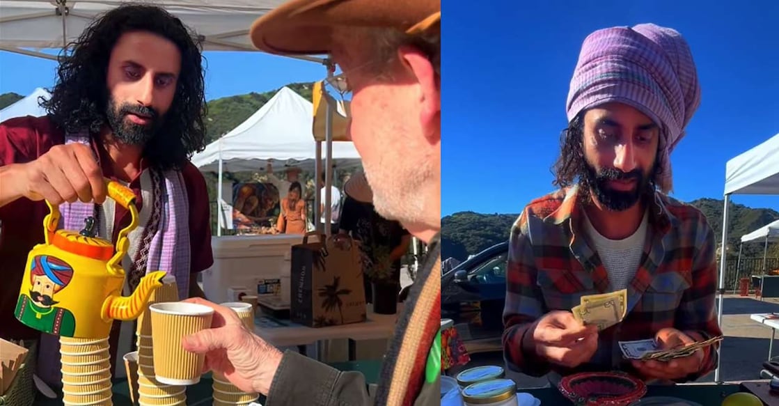 Prabhakar Prasad aka the  ‘Chai Guy’ in Los Angeles. Photo: Instagram @chaiguy_la
