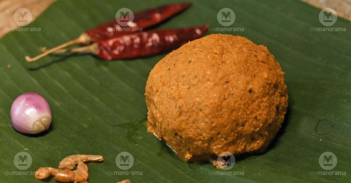 Kerala style chemmeen chammanthi. Photo: Justin Jose