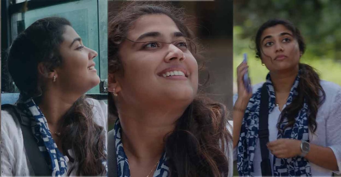 Vismaya Mohanlal in her debut movie 'Thudakkam.' Photo: Screengrab