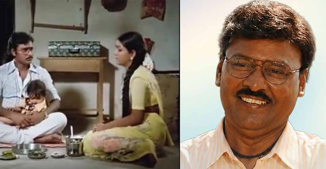 Bhagyaraj and Urvashi in the 'moringa' scene in Munthanai Mudichu (left). Director-actor Bhagyaraj (right). Photos: Screengrab/Special Arrangement
