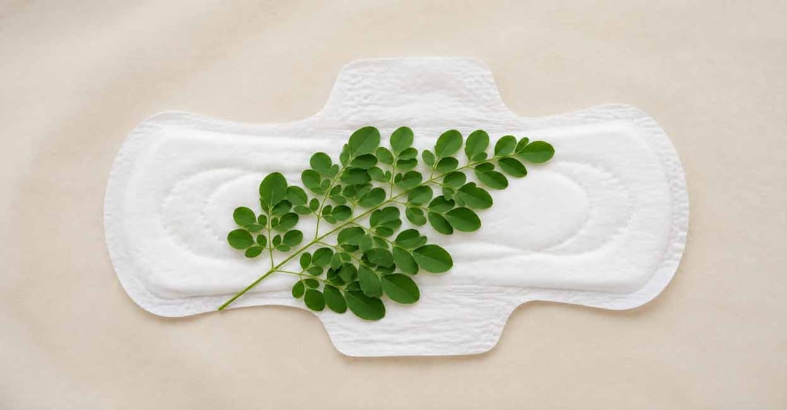 Skin-friendly ingredients such as moringa may help improve comfort, especially during prolonged use of sanitary pads. Photo: AI-Generated image