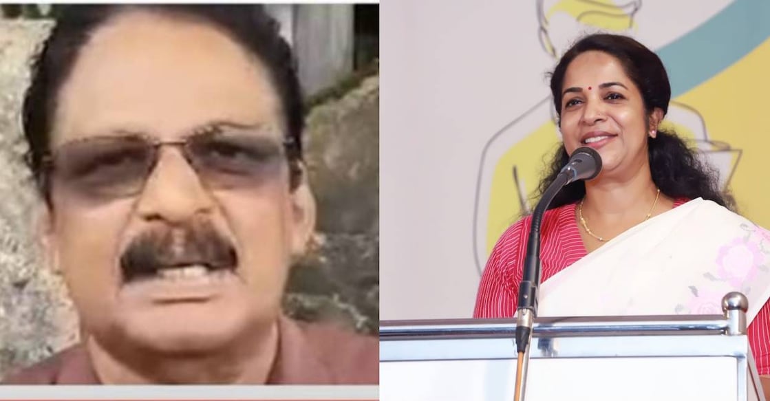 Congress leader CK Gopalakrishnan and CPM leader KJ Shine. Photo: Manorama, Facebook/KJ Shine Teacher