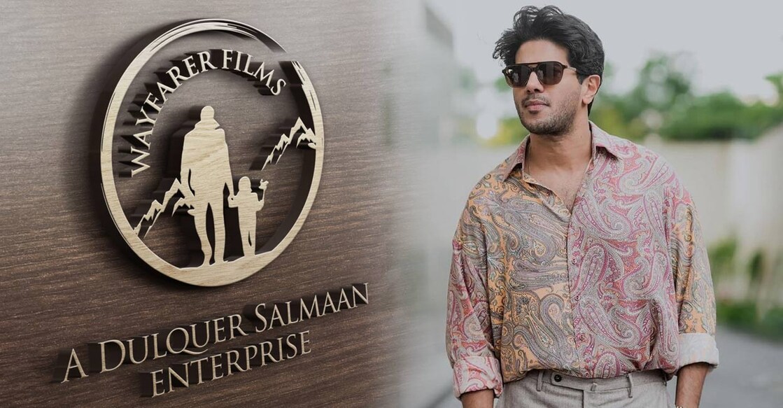 The logo of Wayfarer Films, Actor Dulquer Salmaan. Photos: Facebook. 
