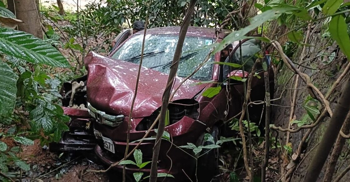 The car in which the family was traveling. Photo: Special Arrangement.