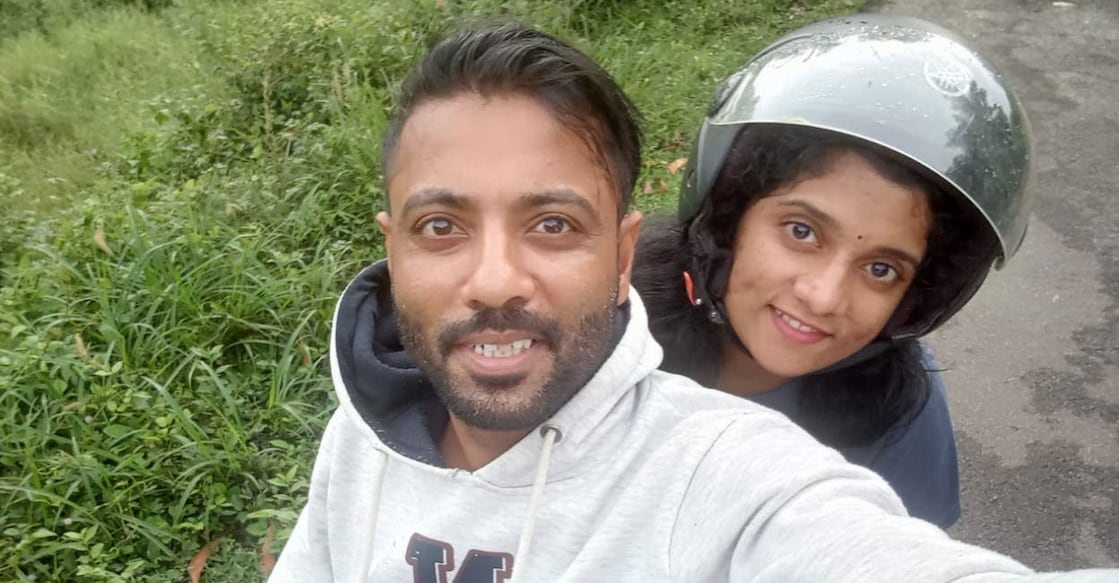 Rasheed V and Sangeetha. Photo: Special Arrangement