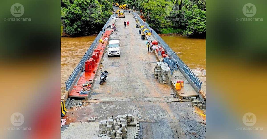 Construction of Chottapalam bridge progresses. Photo: Special arrangement