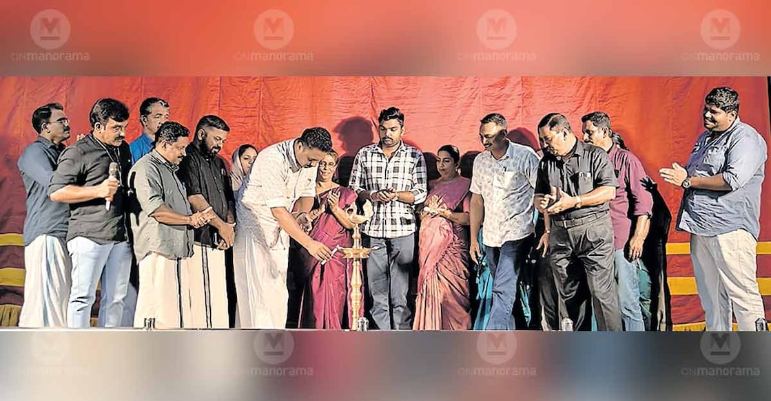 Bathery Municipal Chairperson T K Ramesh inaugurating the State Professional Drama Fest. Photo: Special arrangement