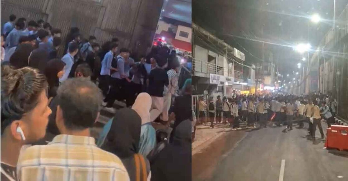 Violence broke out during the arts festival (kalolsavam) at the Government Vocational Higher Secondary School  and soon spilled over to Mogral town. Photo: Special arranegement