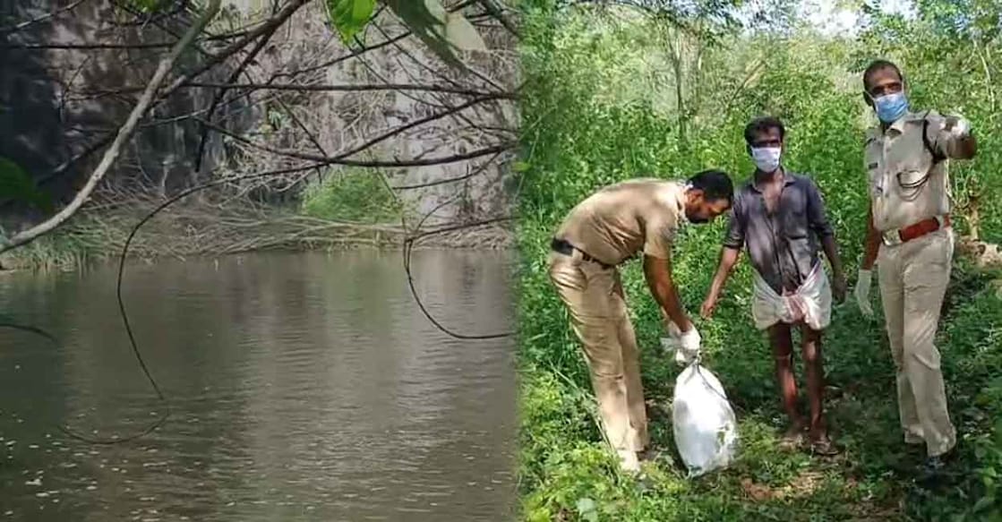 Quarry where newborn's remains were found, police recover remains. Photo: Special arrangement