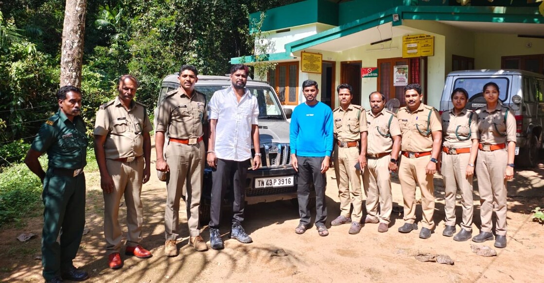 The arrested Tamil Nadu natives (White and Blue shirts). Photo: Special arrangement