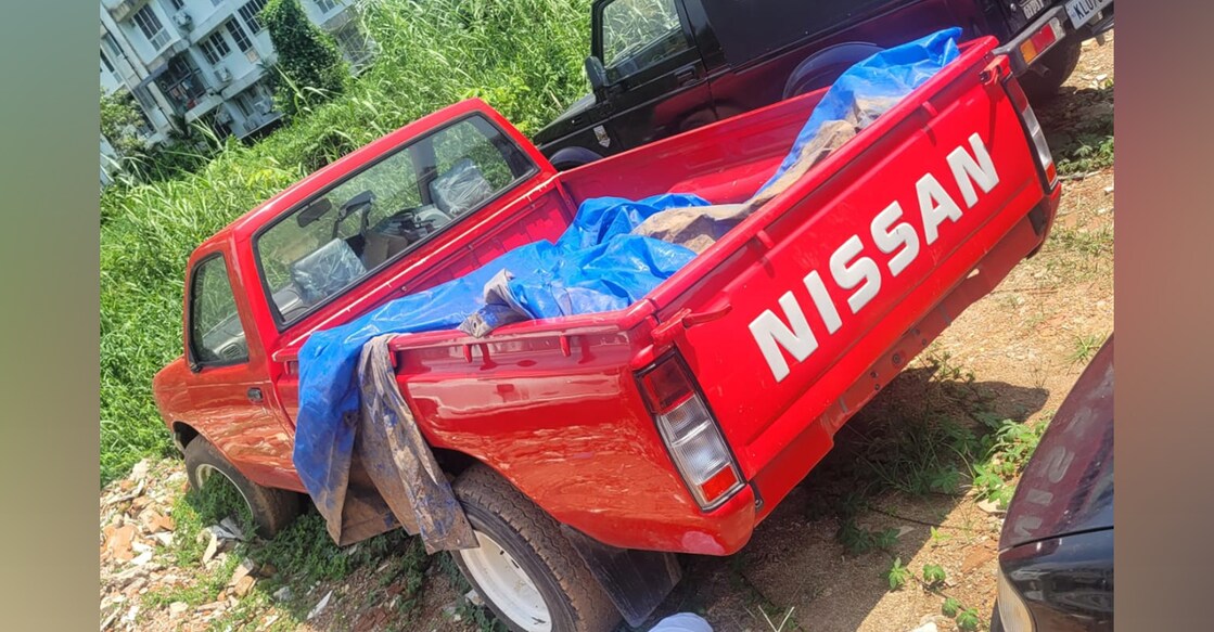The seized Nissan pickup truck. Photo: Special arrangement