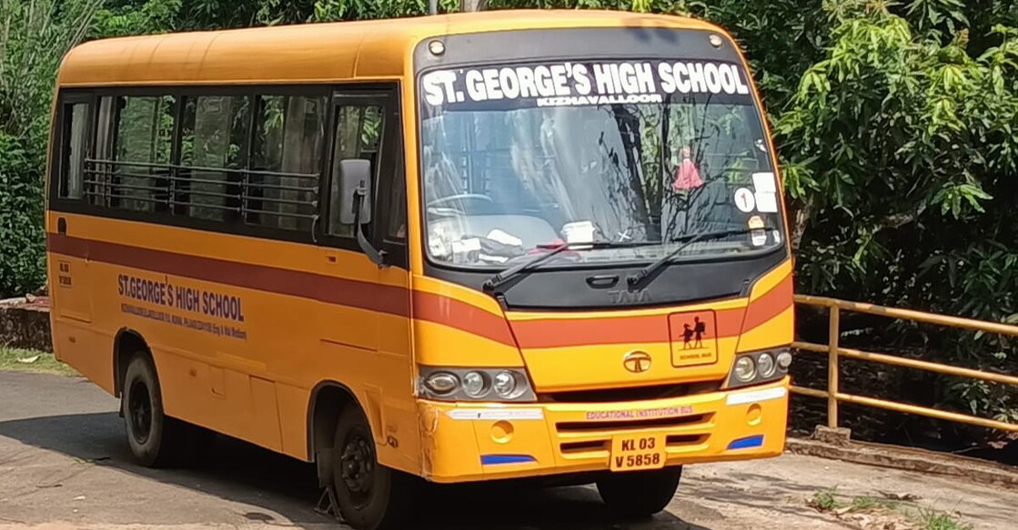 The school bus that was the target of a sabotage attempts. Photo: Special Arrangement