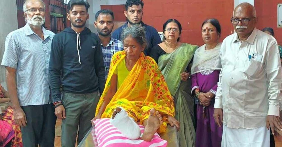 Chinta Devi, after receiving the treatment at the hospital. Photo: Facebook/HOPE Charitable Trust
