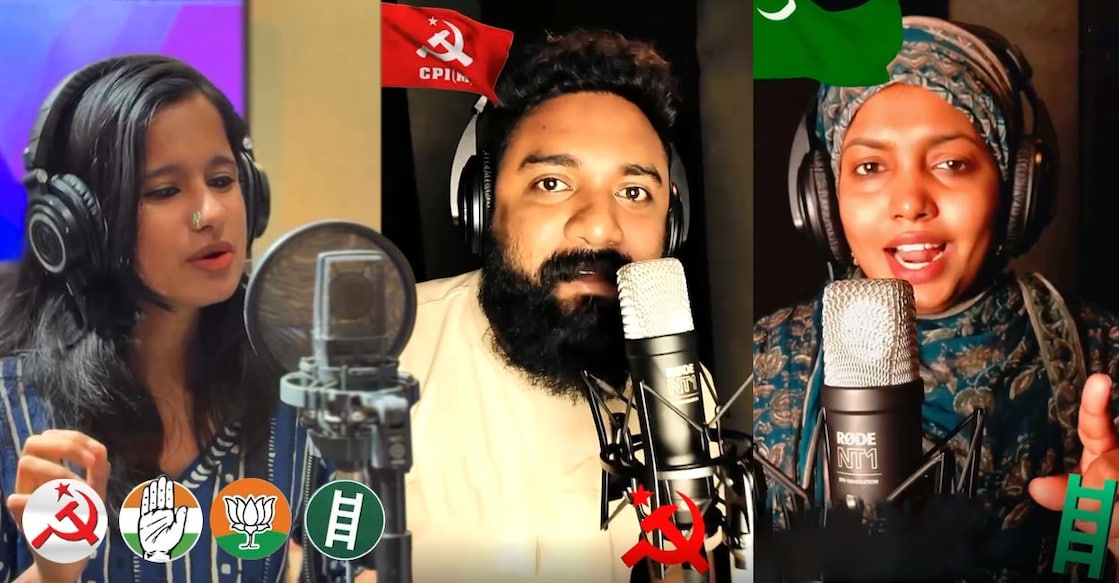 All parties are dropping catchy tracks to 'reel' in young voters. Photos: Screengrabs