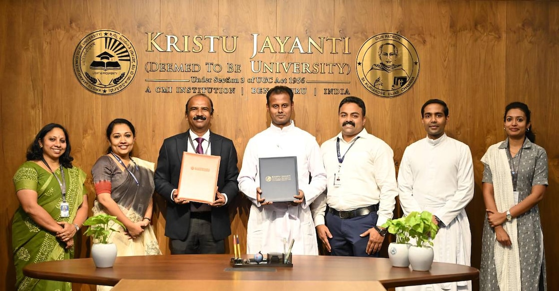Santhigiri Institute of Management signs MoU with Kristu Jayanti (Deemed-to-be) University. Photo: Special Arrangement
