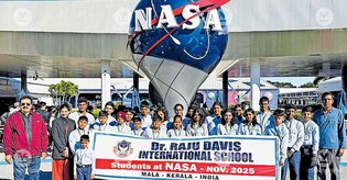 Students of Dr Raju Davis International School in Mala, Thrissur visit NASA