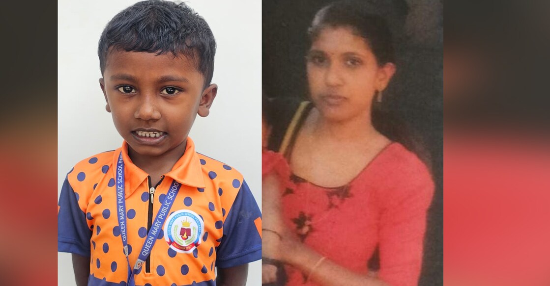 Ranjini (28) and Adithyan (4). Photo: Special Arrangement