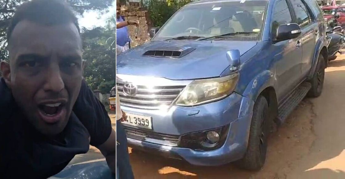 Solomon was forced to clung onto the bonnet of the car. Photo: Special Arrangement
