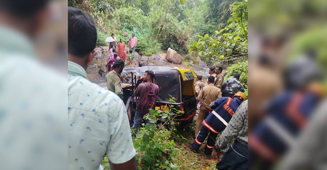 The vehicle plunged nearly 100 metres, close to a stream. Photo: Special arrangement. 