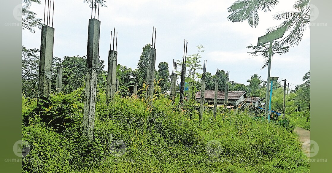 The stalled construction of the wedding hall in Adichippuzha. Photo: Manorama