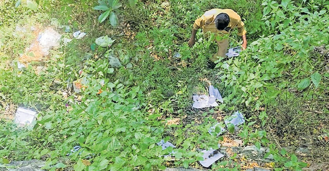 The applications were found at an isolated location near the Yakkara River Bridge. Photo: Manorama