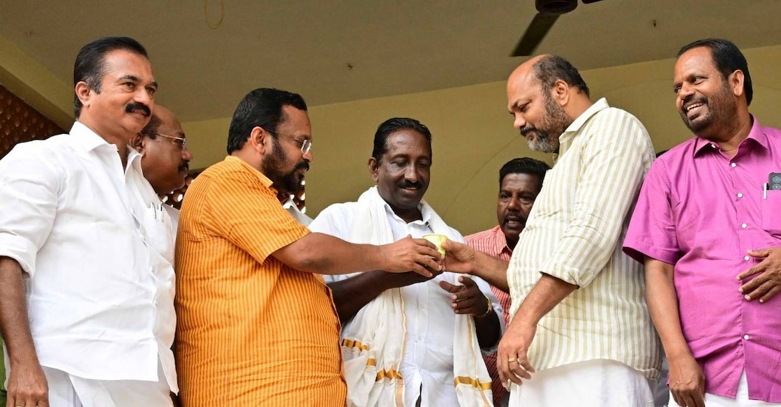 Revenue Minister K Rajan and Law Minister P Rajeev with Council convenor Joseph Benny. Photo: P Rajeev/ Facebook. 