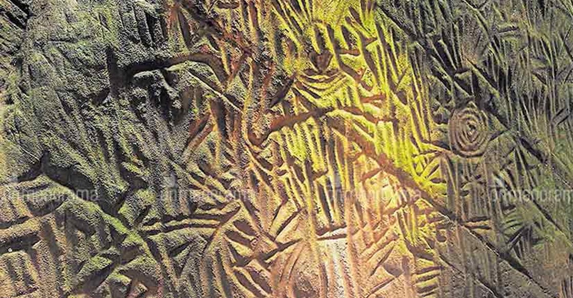 Rock art at Edakkal Caves in Wayanad. Representational image:  Manorama