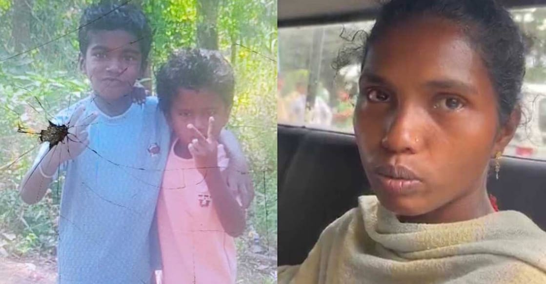 This combination of photos shows the children killed in Attappady house collapse and their mother Devi. Photo: Manorama News