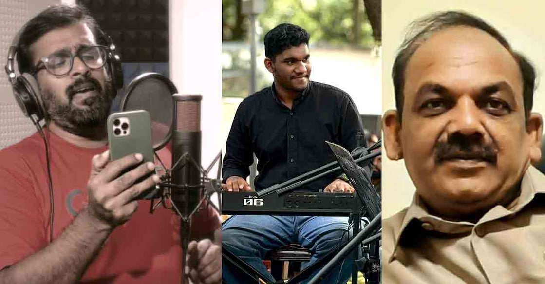 Naseer Koottilangadi (singer featuring in the video); Singer: Danish, Lyricist: G P Chalappuram. Photo: Manorama