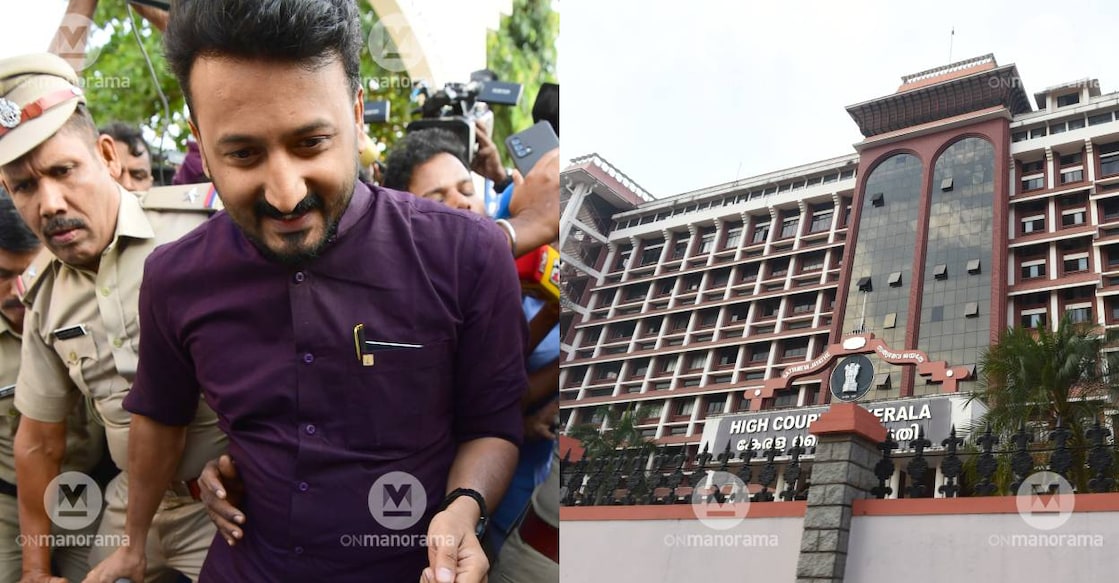 Rahul Mamkootathil (L) and Kerala High Court (R). Photo: Manorama