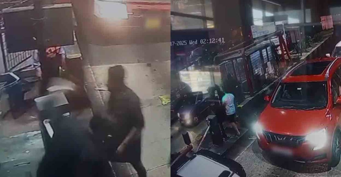 Screengrab from CCTV footage at the Paliyekkara toll plaza. Photo: Special arrangement