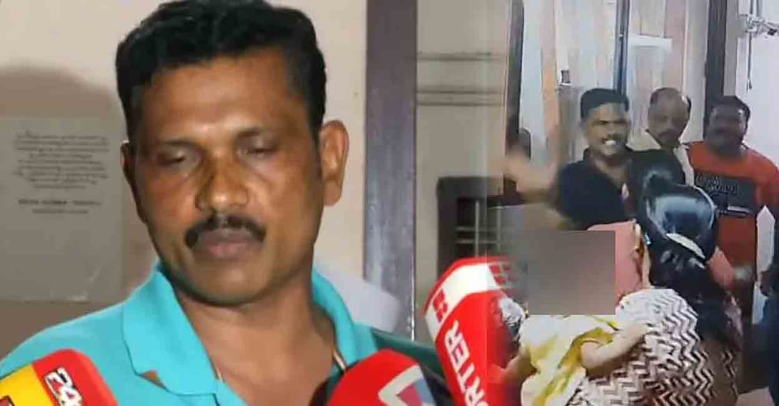 Prathap Chandran KJ; CCTV visual of the assault. Photo: Manorama