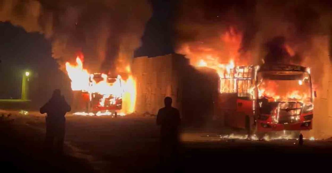 Bengaluru–Kozhikode KSRTC bus catches fire. Photo: Special arrangement