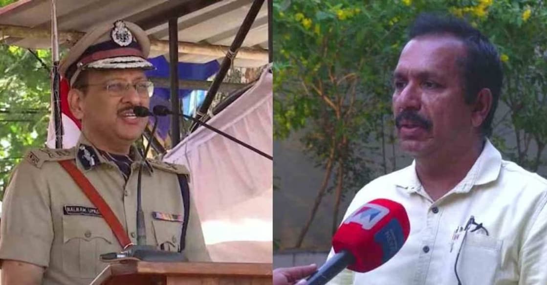 Balram Kumar Upadhyay, Director General of Prisons & Correctional Services (L) and former DIG Ajaykumar. Photo: Manorama 